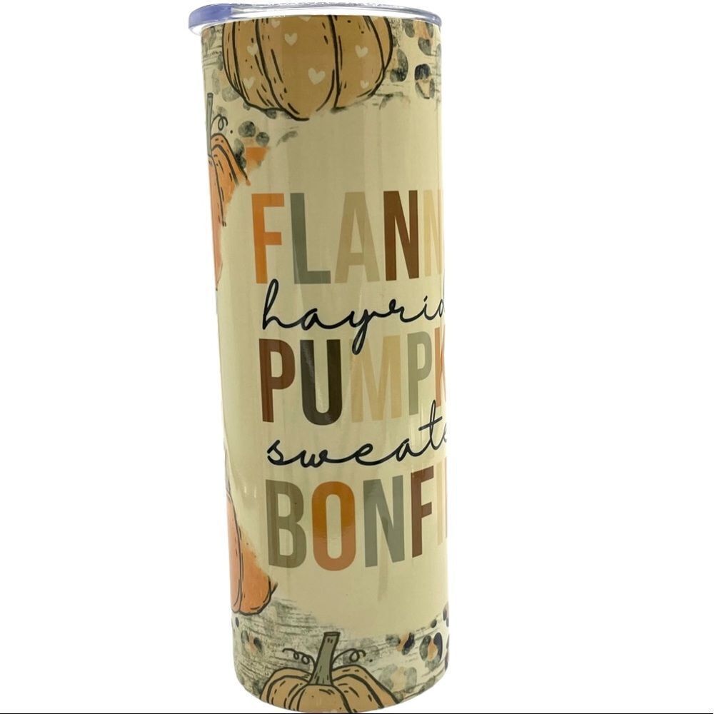 Fall Insulated Mug Tumbler Pumpkin 20 oz Hot/Cold Skinny